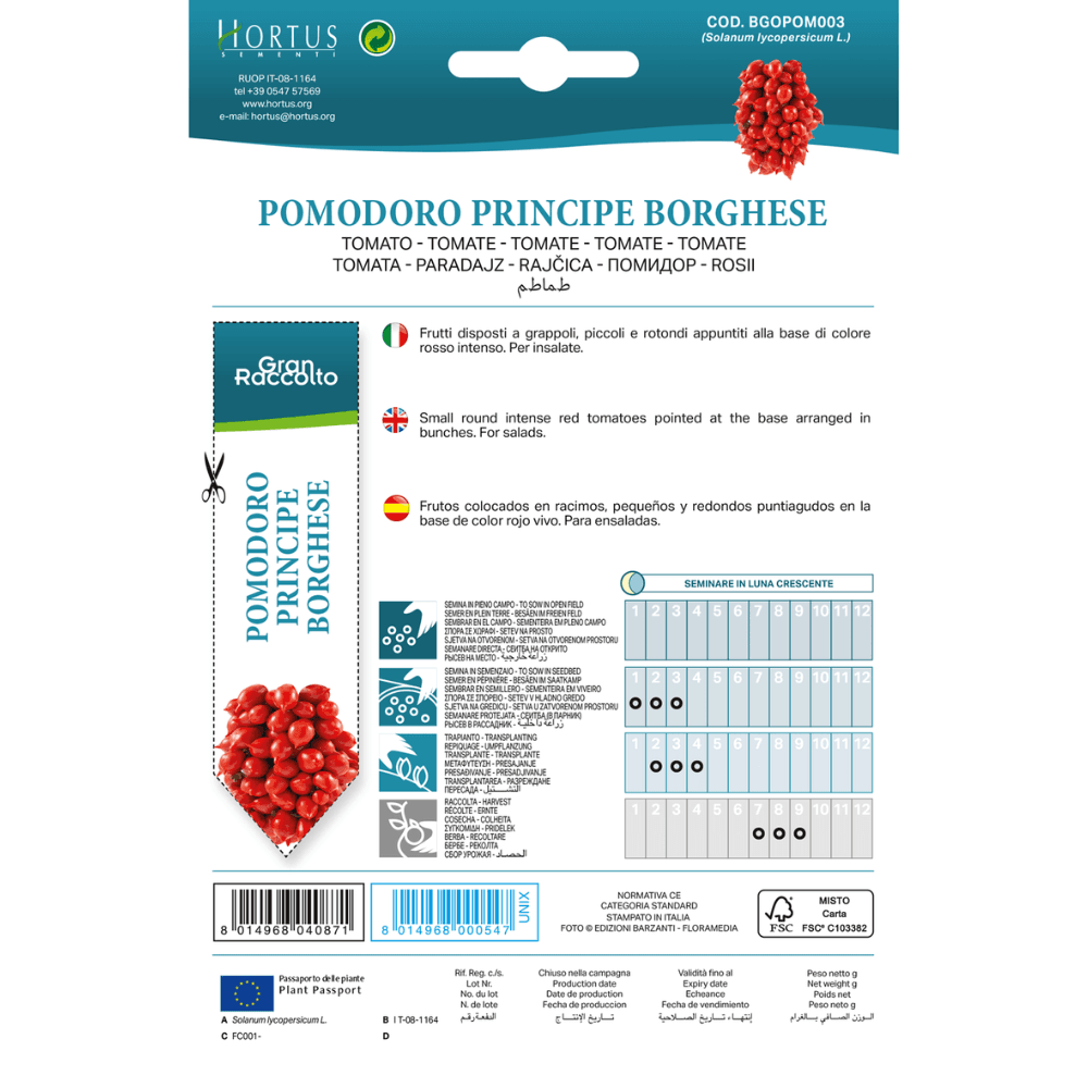 Hortus Tomato Prince Borghese 2gm alternate view